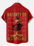 Men's Christmas Cartoon Funny Graphic Short Sleeve Hawaiian Shirt